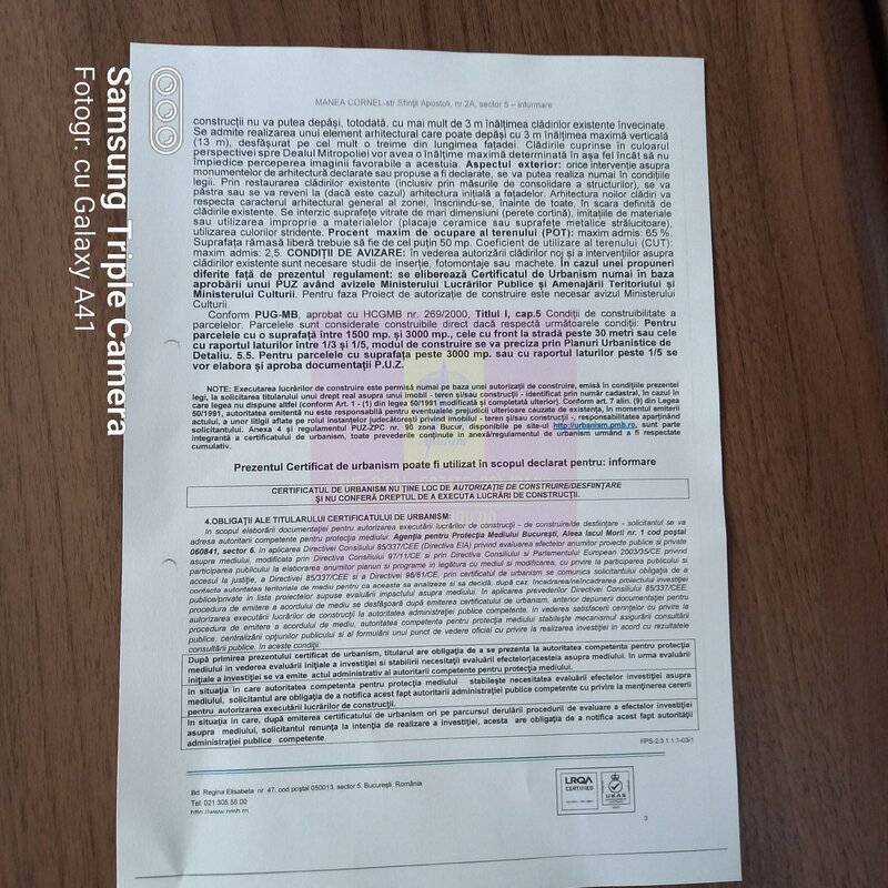 Vanzare teren Unirii-Pata Constitutiei